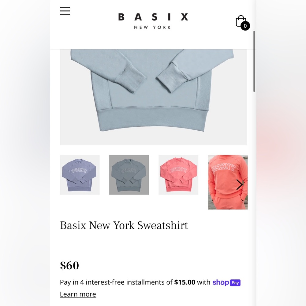 Basix New York Sweatshirt - Picture 2 of 7